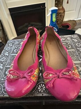 Sperry Elise Liberty Pink Floral with Patent Toe Ballet Flats
